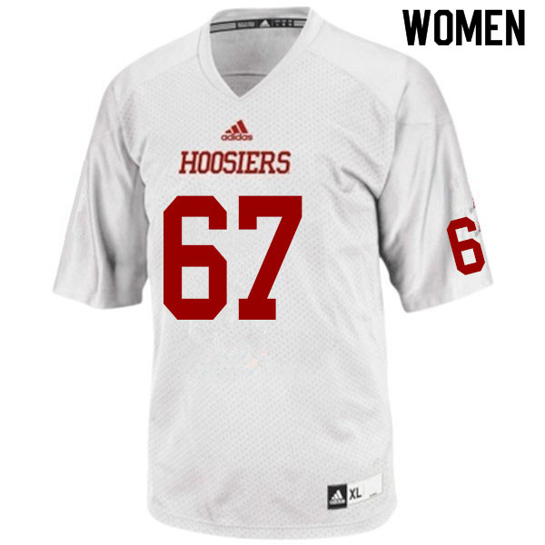 Women #67 Kahlil Benson Indiana Hoosiers College Football Jerseys Sale-White